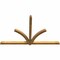 Ekena Millwork Redmond Rough Sawn Timber Gable Bracket, Western Red Cedar, 108"W x 68"H x 4"D x 4"F, 15/12 Pitch GBW108X68X0404RED00RWR - alternate 2